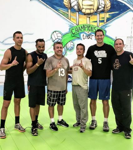 Picture of men's A level champion team